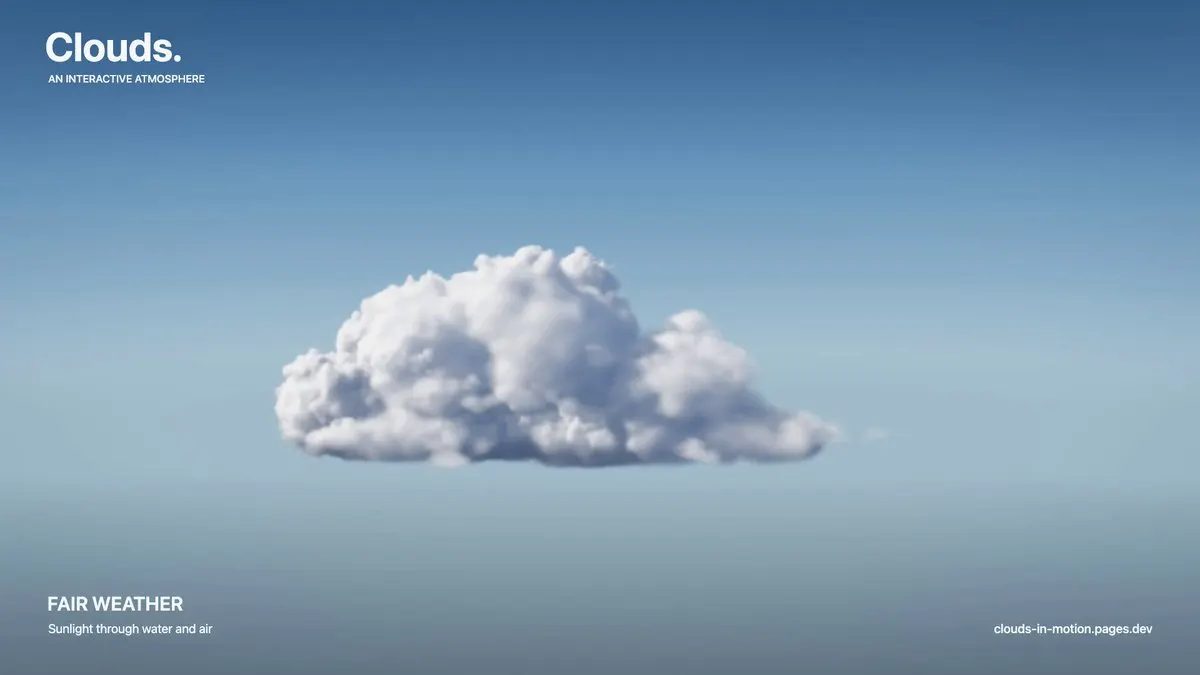 Interactive volumetric cloud atmosphere with dynamic lighting