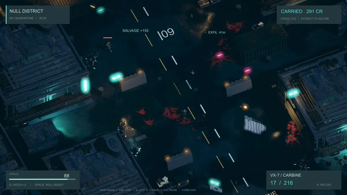 Top-Down Extraction Shooter preview