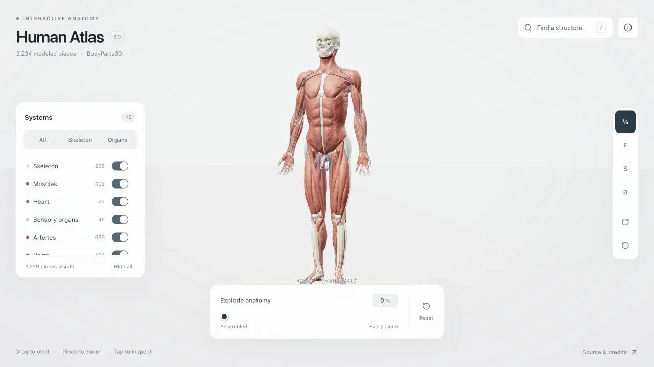 Human Atlas live project screenshot