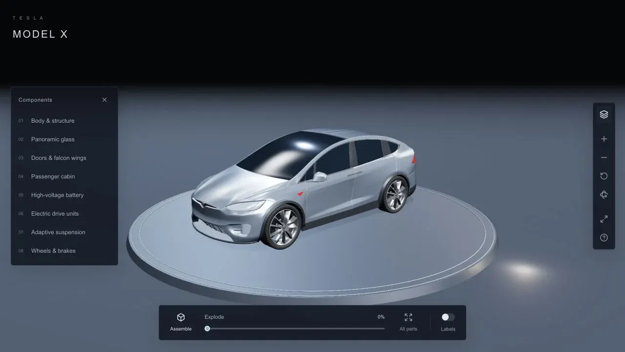 Model X Studio live project screenshot