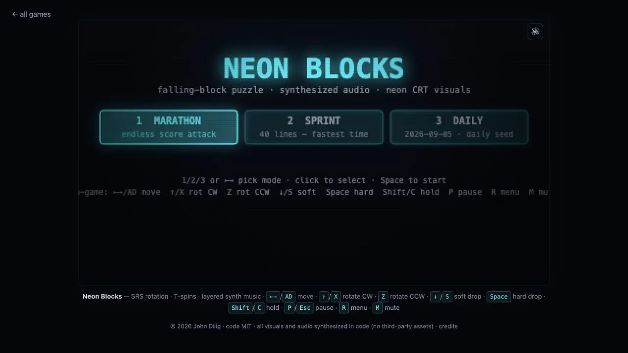 Neon Blocks preview