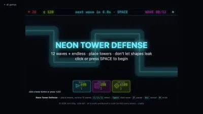 Neon Tower Defense project preview